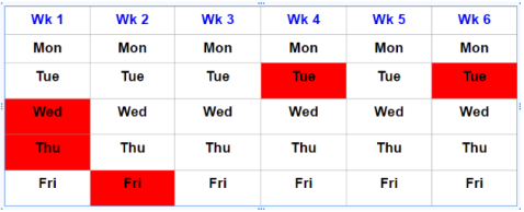 Attendance Table 2